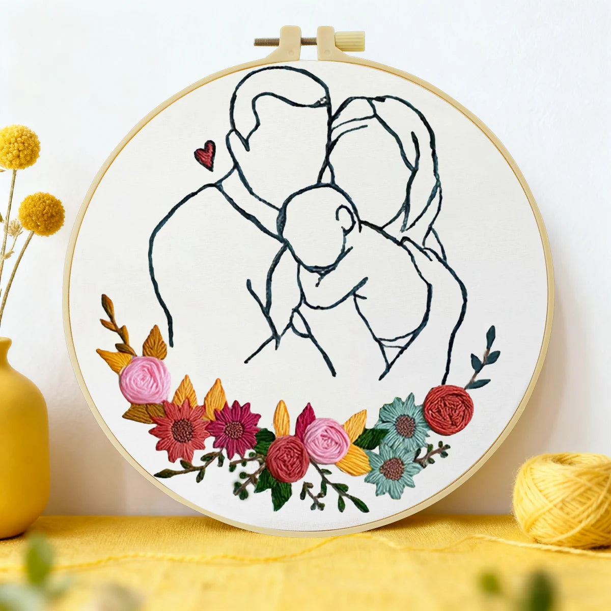 Familien-Stickerei-Starterset