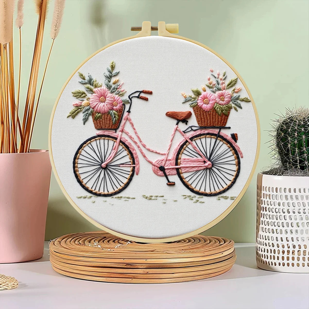 Handstickset mit Blumenmuster für Fahrräder