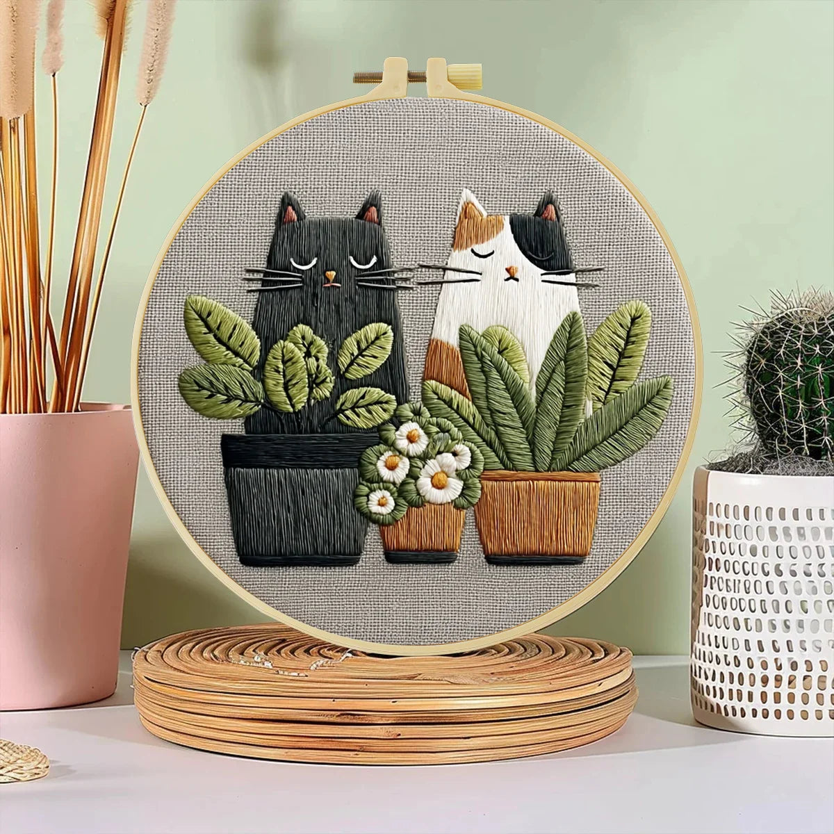 Kitty Handstickset