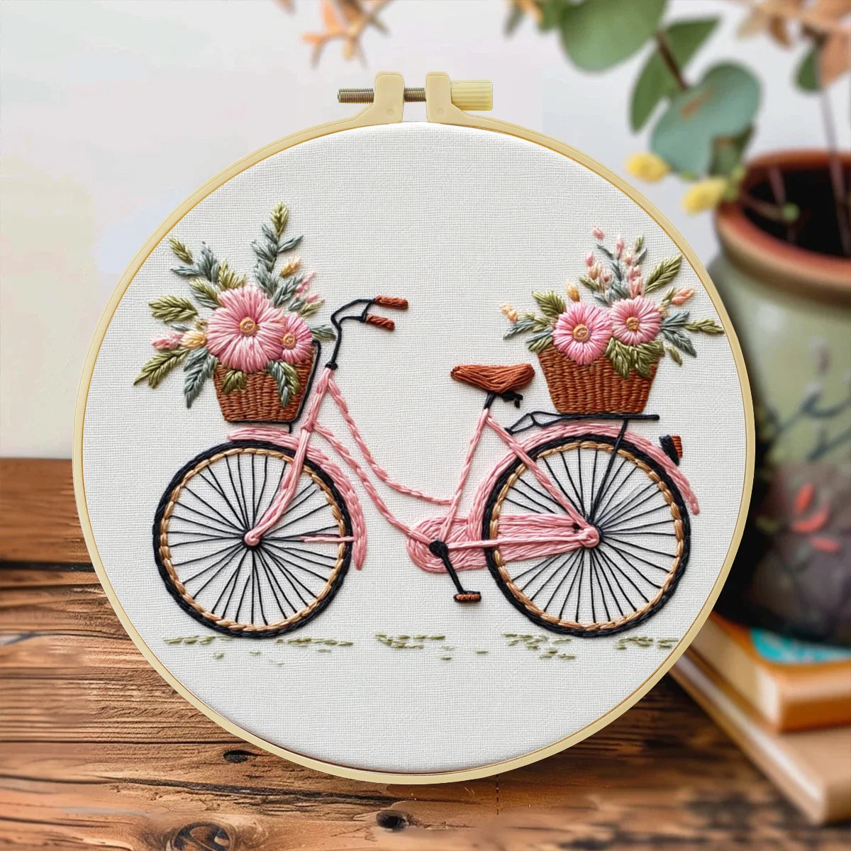 Handstickset mit Blumenmuster für Fahrräder